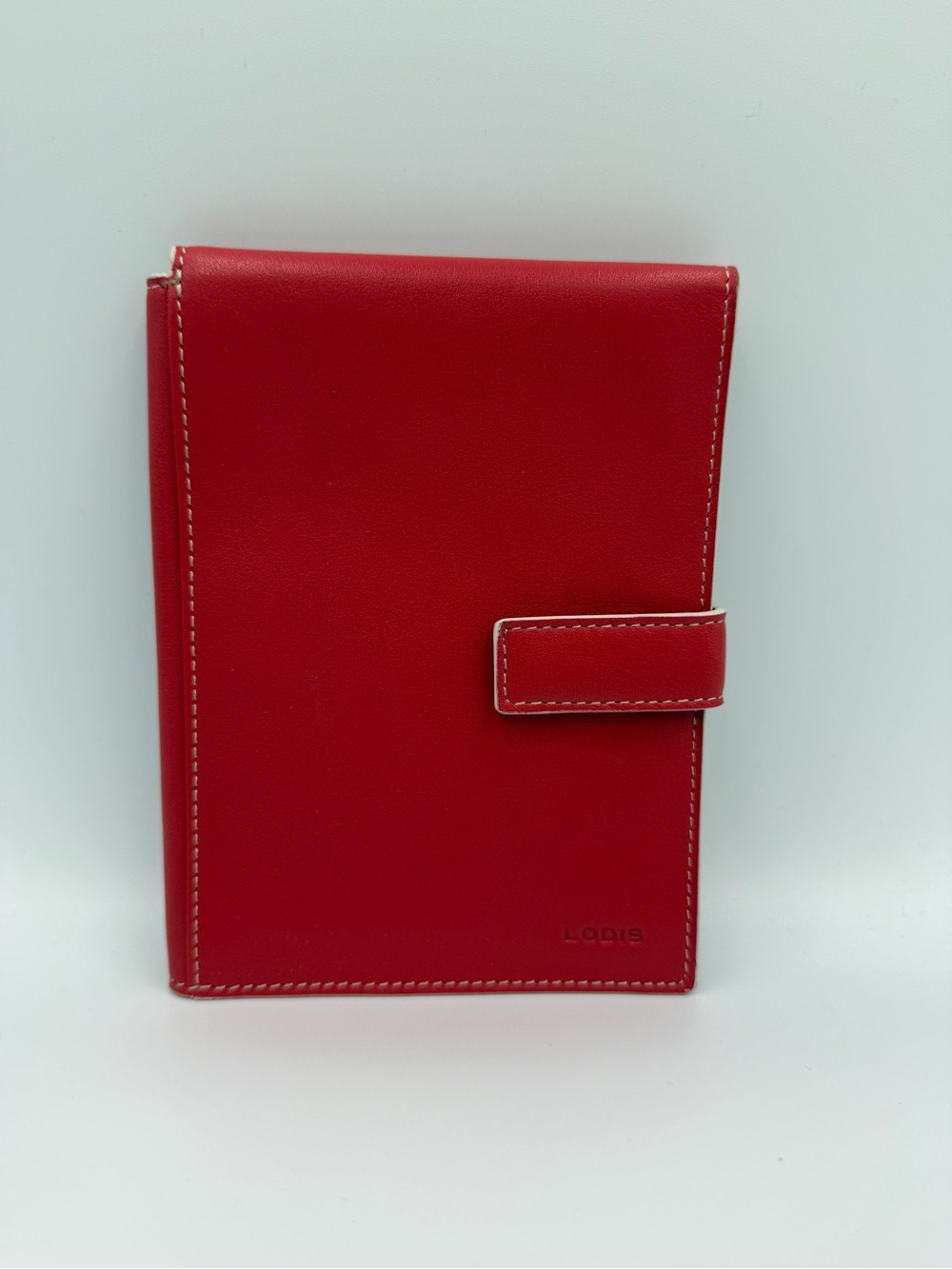 Lodis Red Leather Travel Passport Wallet - Picture 5 of 5